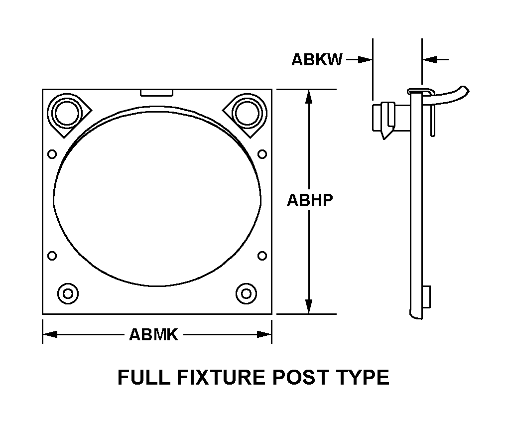 FULL FIXTURE POST TYPE style nsn 6210-00-830-1873