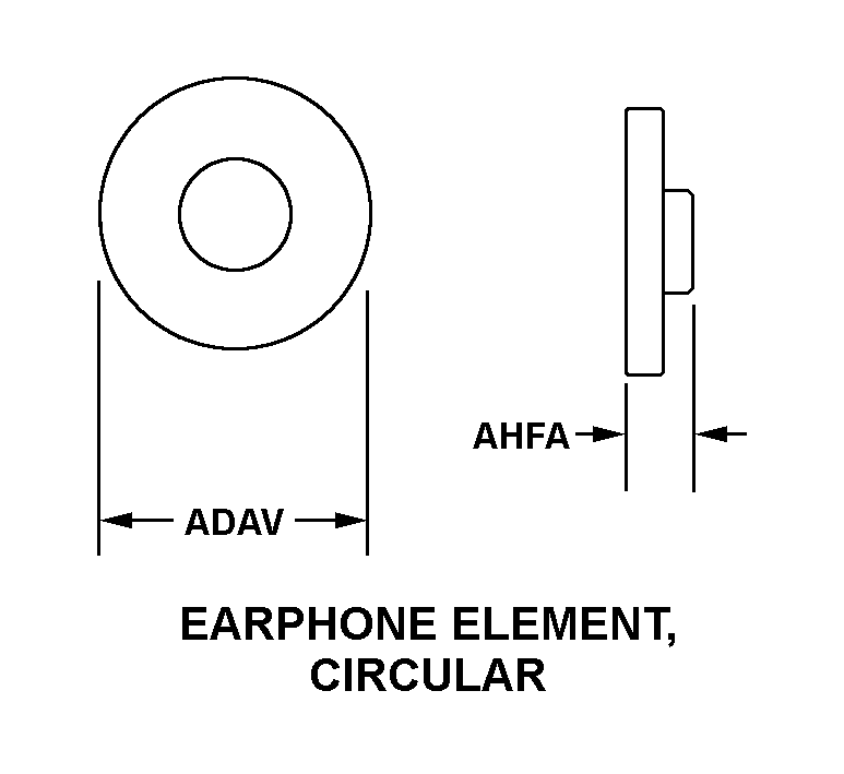 EARPHONE ELEMENT, CIRCULAR style nsn 5965-00-241-6228