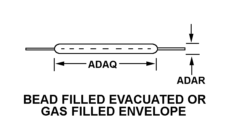 BEAD TYPE EVACUATED OR GAS FILLED ENVELOPE style nsn 5905-00-086-0309