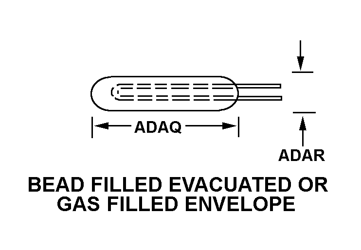 BEAD TYPE EVACUATED OR GAS FILLED ENVELOPE style nsn 5905-00-086-0309