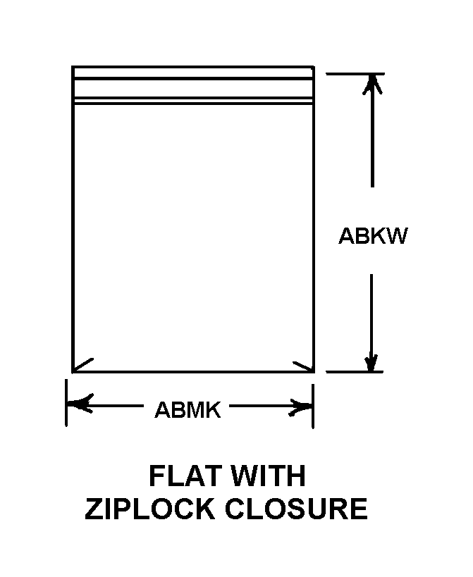 FLAT WITH ZIPLOCK CLOSURE style nsn 8105-01-386-3869