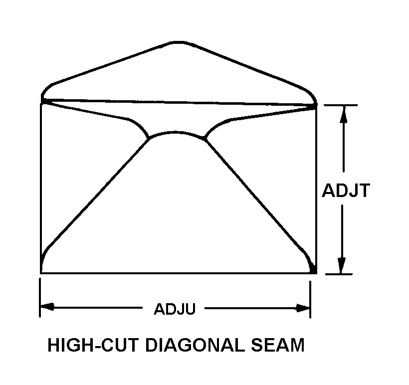 HIGH-CUT DIAGONAL SEAM style nsn 7530-01-608-6381