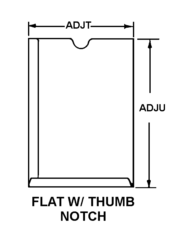 FLAT W/THUMB NOTCH style nsn 6530-00-555-1880