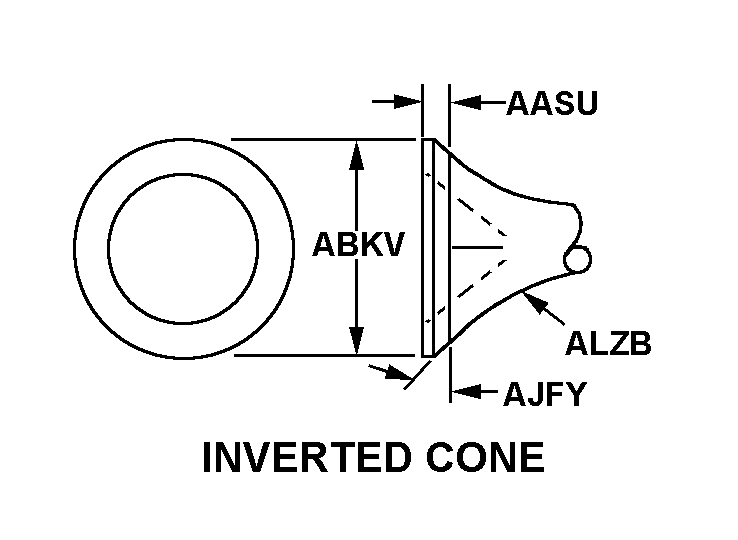 INVERTED CONE style nsn 2805-00-363-8735