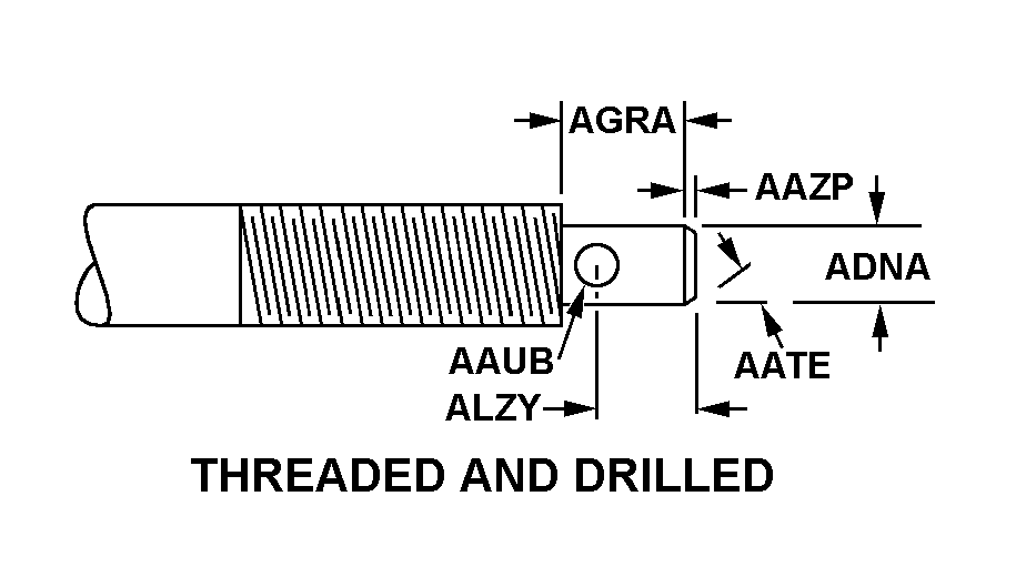 THREADED AND DRILLED style nsn 2815-01-305-9833