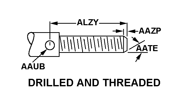 DRILLED AND THREADED style nsn 2815-01-323-3019