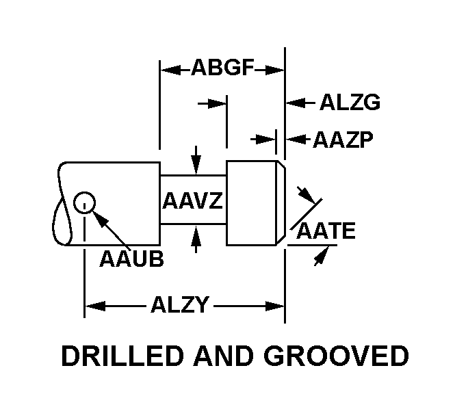 DRILLED AND GROOVED style nsn 2805-00-718-1498