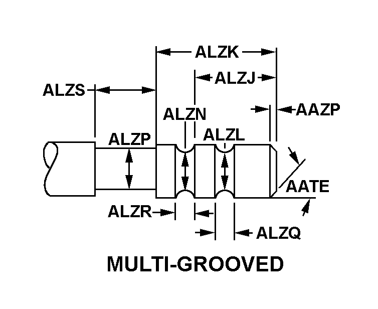 MULTI-GROOVED style nsn 2805-00-212-9008