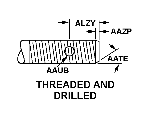 THREADED AND DRILLED style nsn 2815-00-423-4398