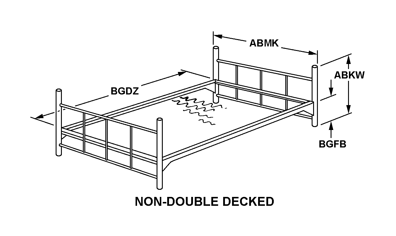 NON-DOUBLE DECKED style nsn 7105-00-935-3270
