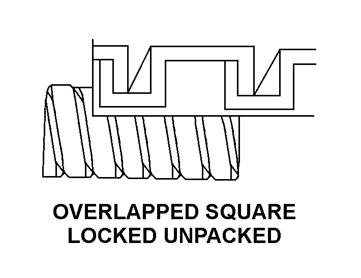 OVERLAPPED SQUARE LOCKED UNPACKED style nsn 4720-00-692-8826