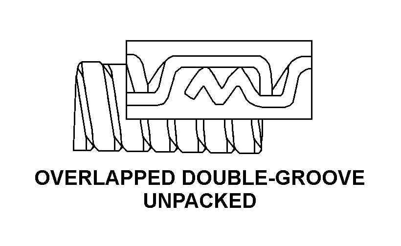 OVERLAPPED DOUBLE-GROOVE UNPACKED style nsn 4720-01-153-9780