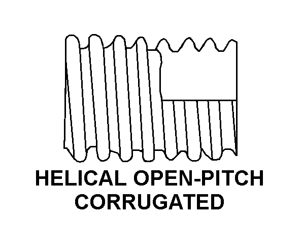 HELICAL OPEN-PITCH CORRUGATED style nsn 4720-01-628-7633
