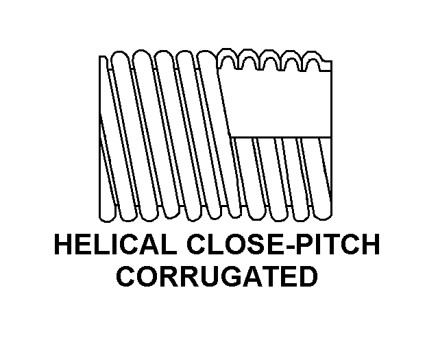 HELICAL CLOSE-PITCH CORRUGATED style nsn 4720-00-692-8977