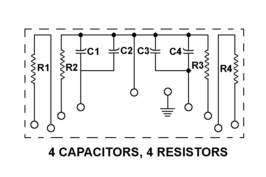 4 CAPACITORS, 4 RESISTORS style nsn 5915-00-864-0772