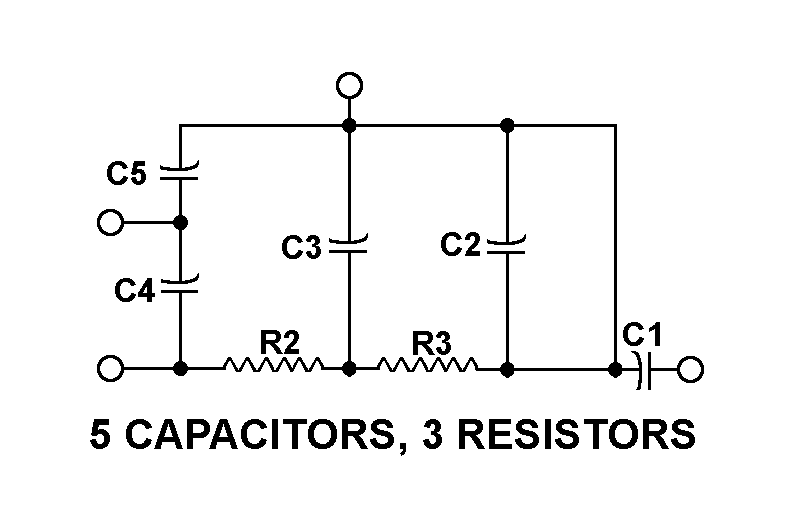 5 CAPACITORS, 3 RESISTORS style nsn 5915-01-223-2999