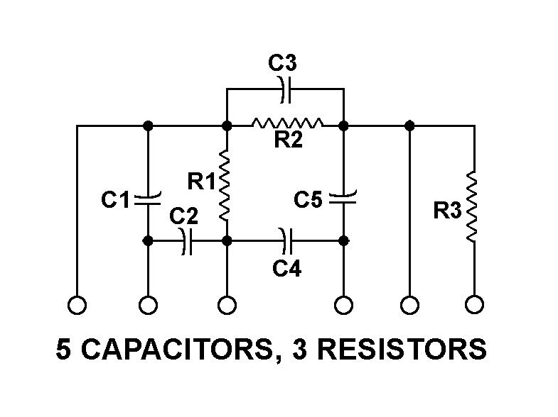 5 CAPACITORS, 3 RESISTORS style nsn 5915-01-223-2999