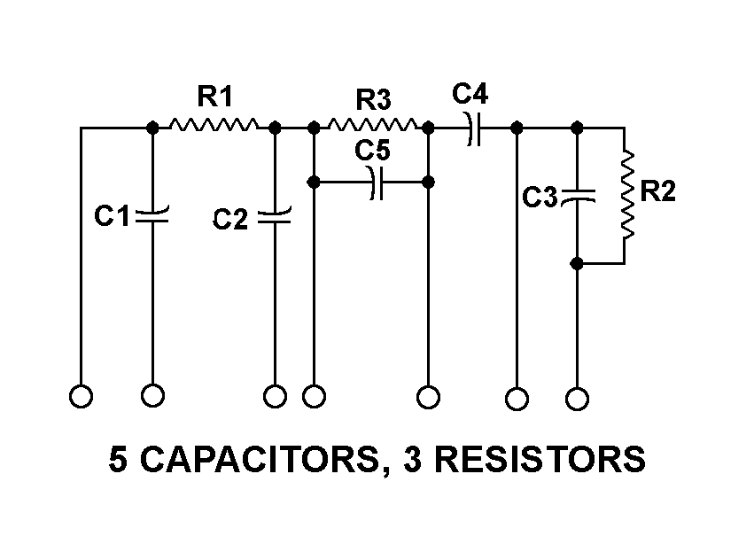 5 CAPACITORS, 3 RESISTORS style nsn 5915-01-223-2999