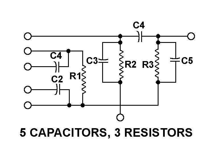 5 CAPACITORS, 3 RESISTORS style nsn 5915-01-223-2999