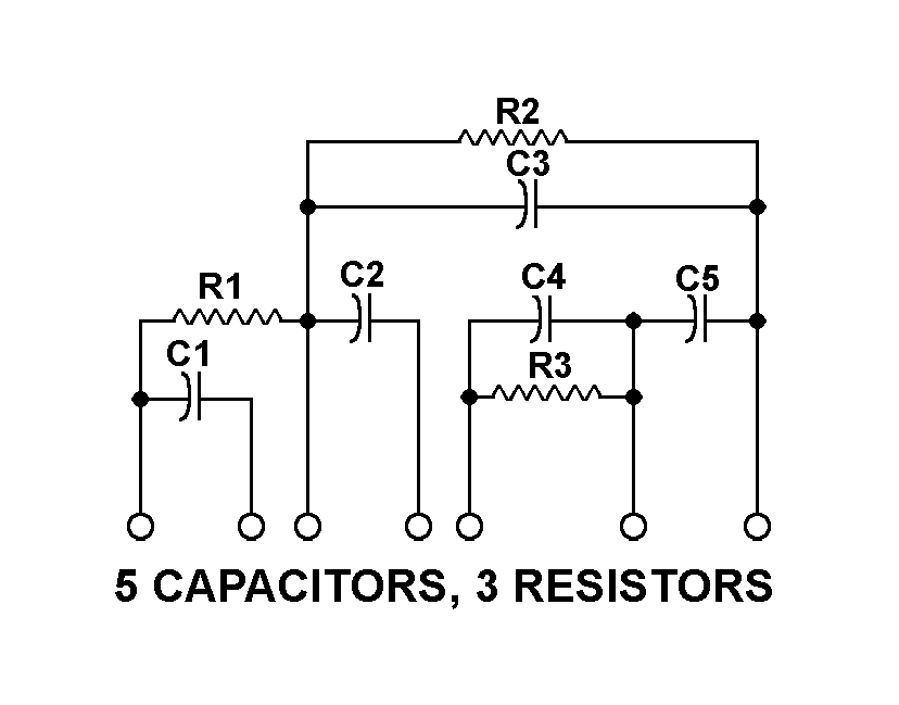 5 CAPACITORS, 3 RESISTORS style nsn 5915-01-223-2999