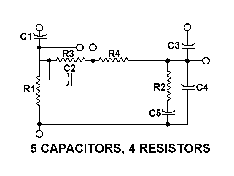 5 CAPACITORS, 4 RESISTORS style nsn 5915-00-116-4015