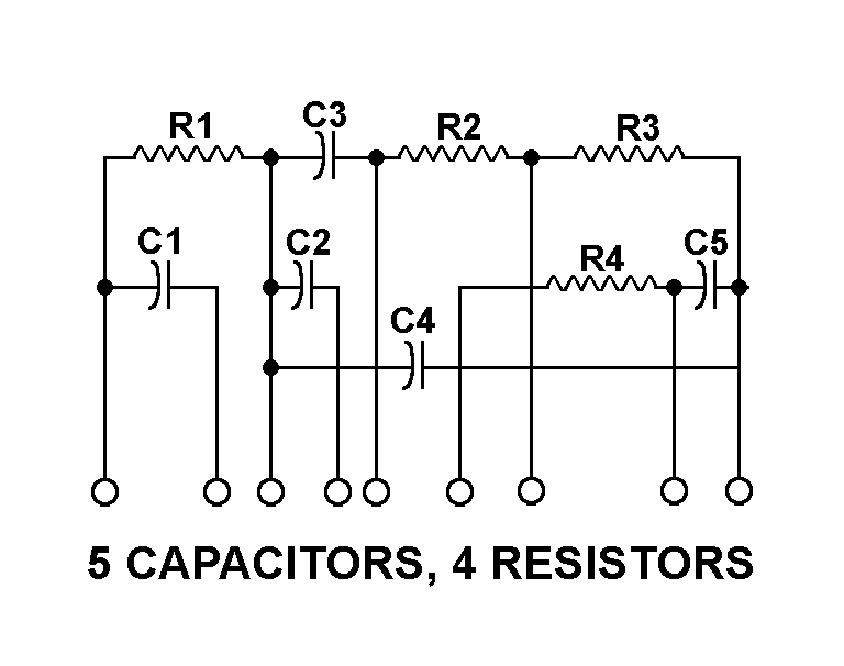 5 CAPACITORS, 4 RESISTORS style nsn 5915-00-116-4015