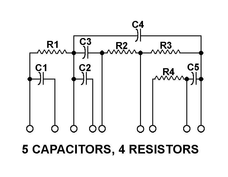 5 CAPACITORS, 4 RESISTORS style nsn 5915-00-116-4015