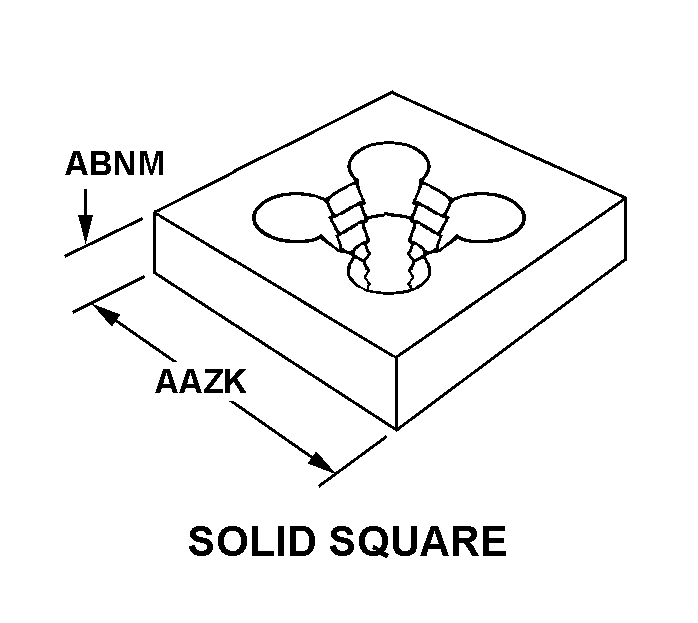 SOLID SQUARE style nsn 5136-00-189-3173