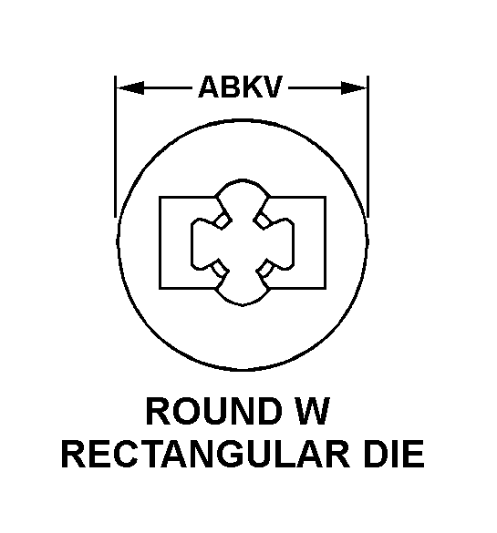 ROUND W/RECTANGULAR DIE style nsn 5136-00-273-0148