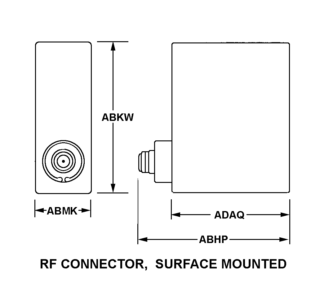 RF CONNECTOR, SURFACE MOUNTED style nsn 5985-00-019-6315