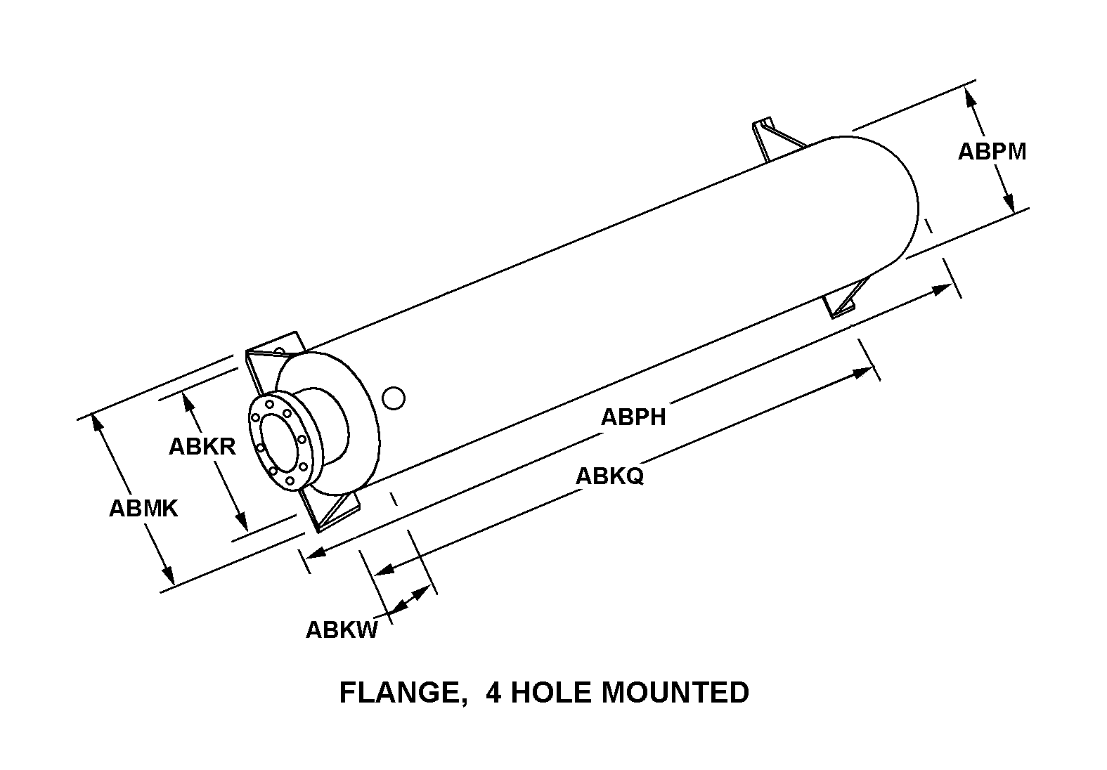 FLANGE, 4 HOLE MOUNTED style nsn 5985-01-263-3514