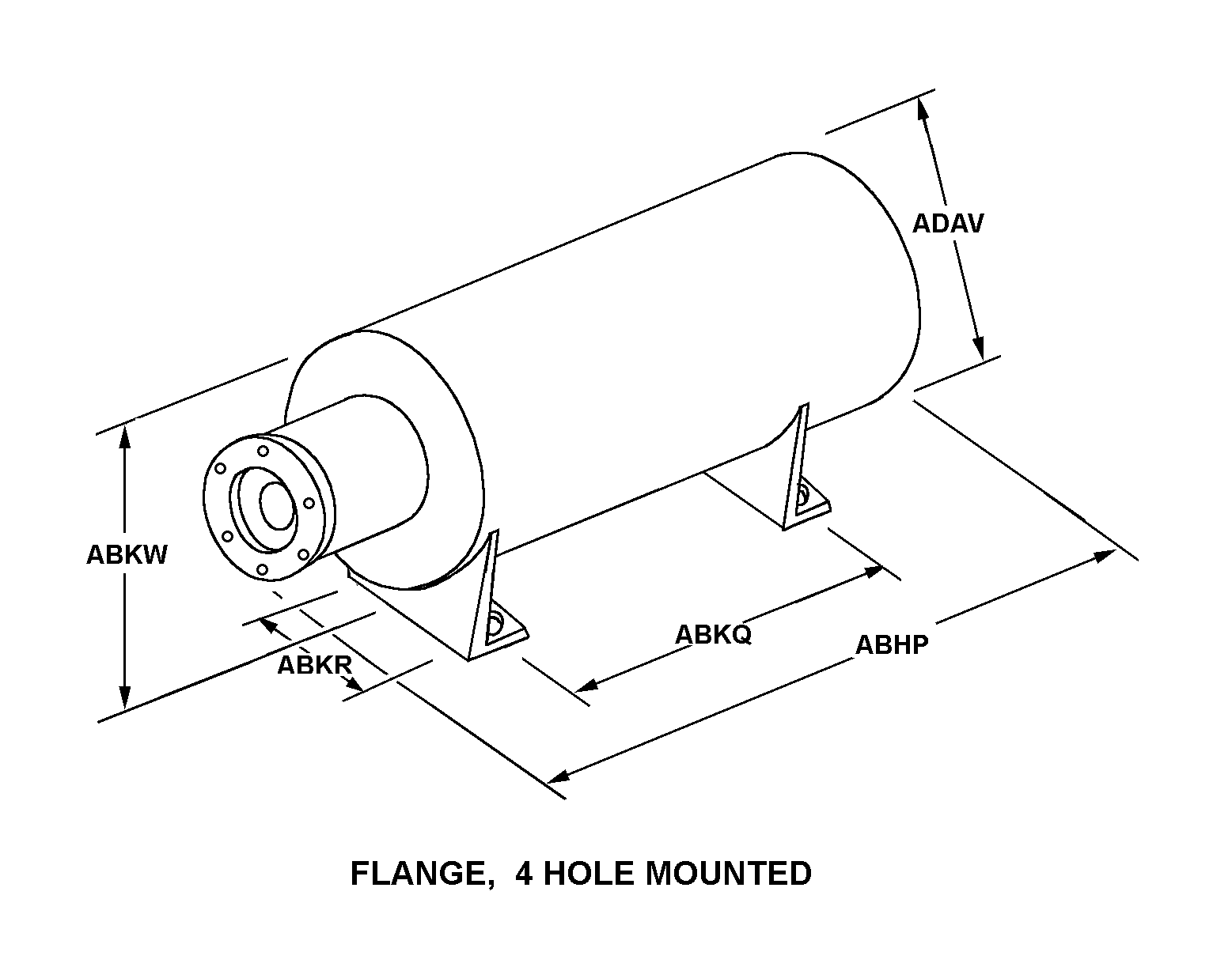 FLANGE, 4 HOLE MOUNTED style nsn 5985-01-263-3514