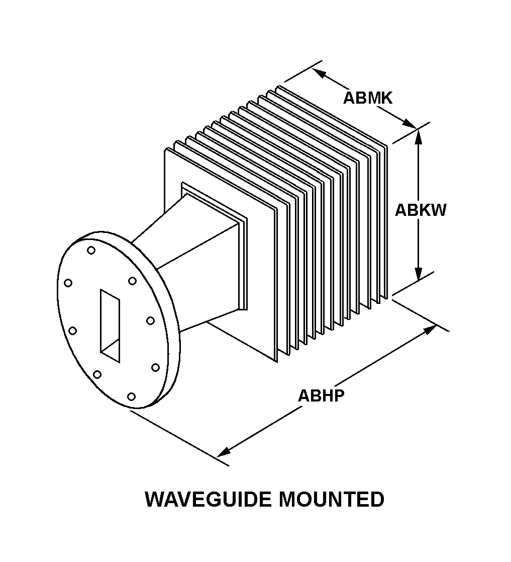 WAVEGUIDE MOUNTED style nsn 5985-01-264-7916