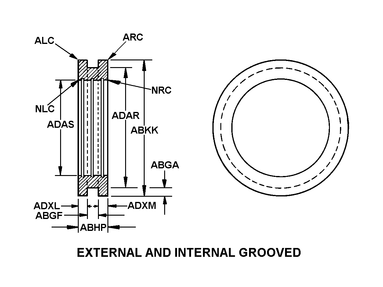 EXTERNAL AND INTERNAL GROOVED style nsn 4320-00-218-3909