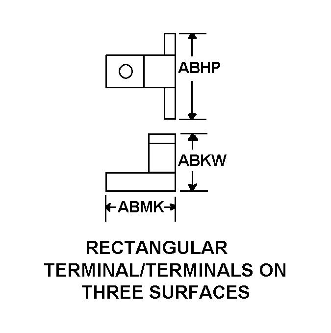 RECTANGULAR TERMINAL/TERMINALS ON THREE SURFACES style nsn 5985-01-273-3965