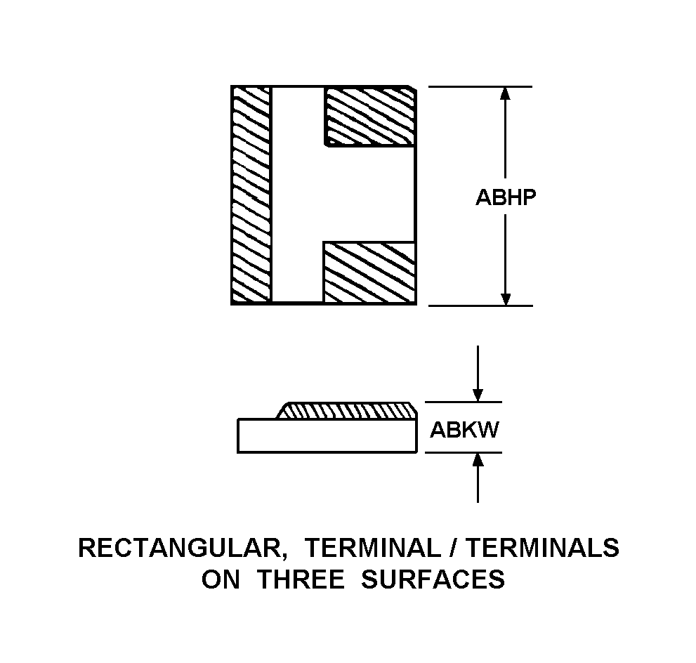 RECTANGULAR TERMINAL/TERMINALS ON THREE SURFACES style nsn 5985-01-630-6881