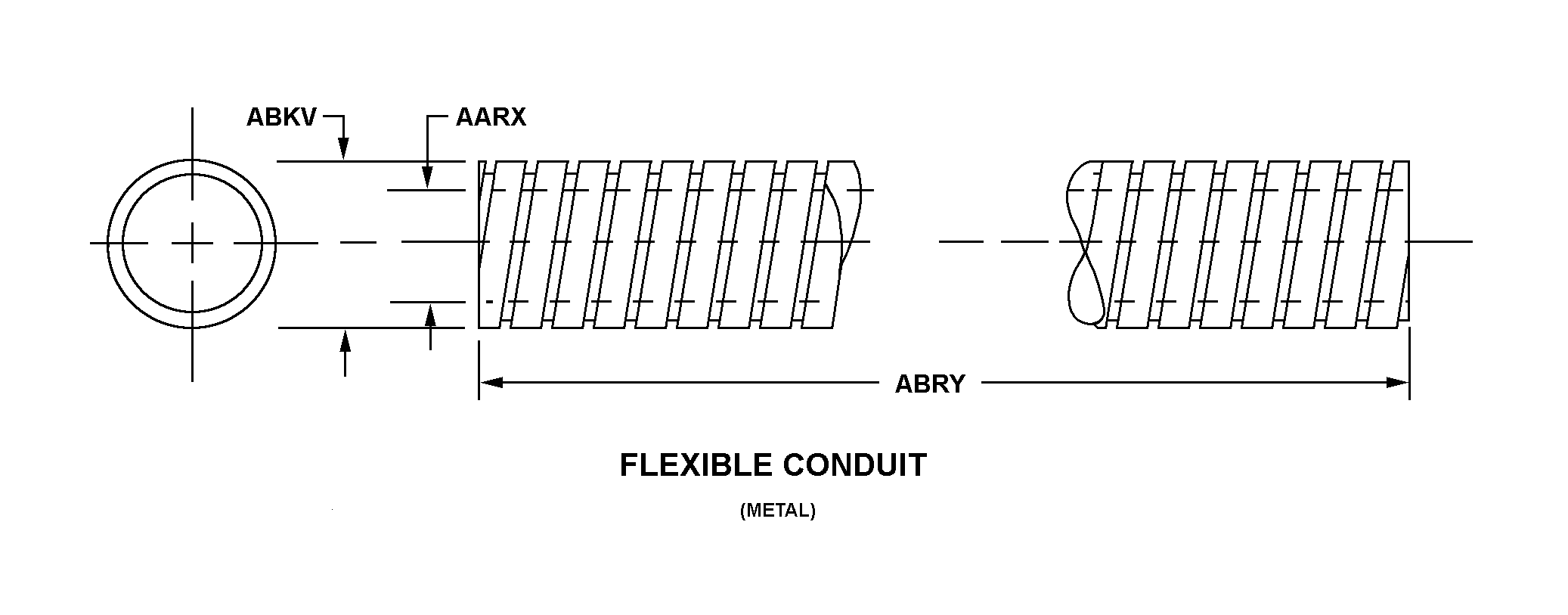 FLEXIBLE CONDUIT style nsn 5975-01-470-0371