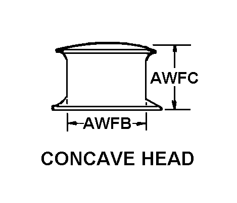 CONCAVE HEAD style nsn 3950-01-277-9062