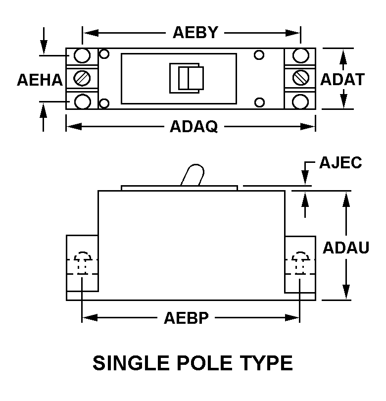 SINGLE POLE TYPE style nsn 5925-01-244-4011