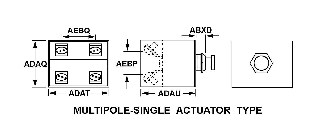 MULTIPOLE-SINGLE ACTUATOR TYPE style nsn 5925-01-442-1493