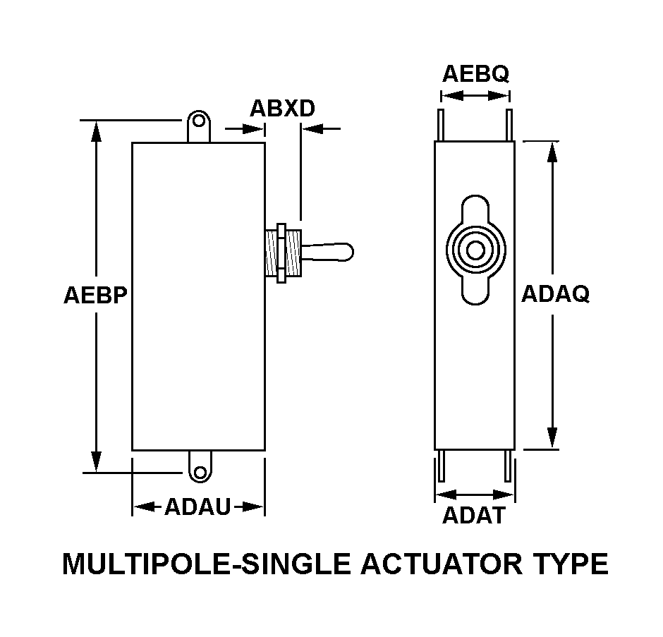 MULTIPOLE-SINGLE ACTUATOR TYPE style nsn 5925-01-442-1493