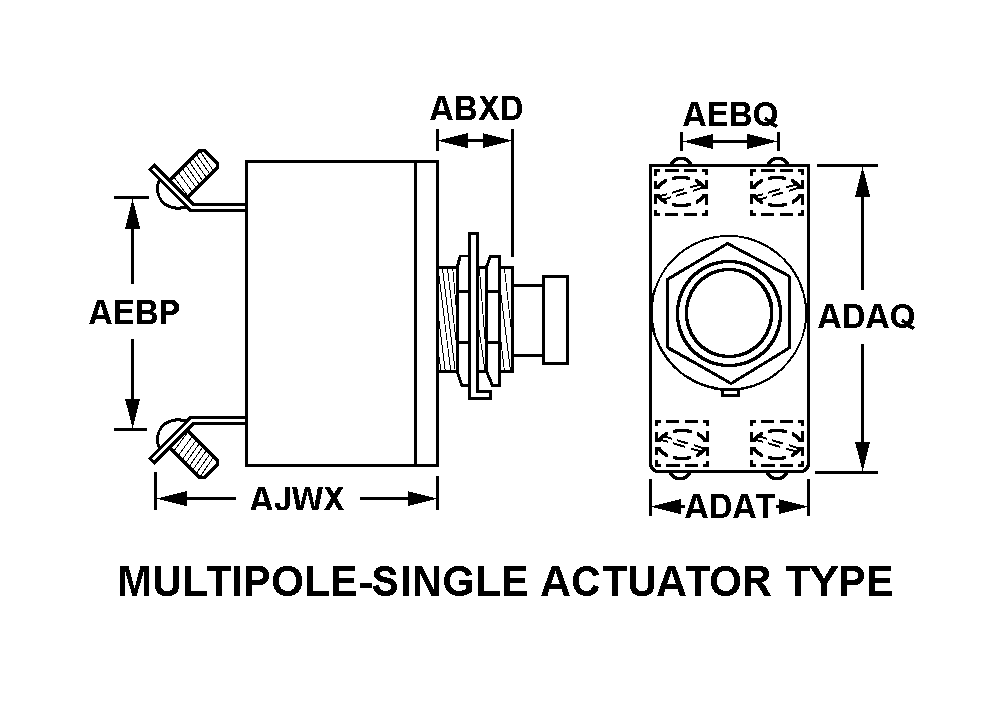 MULTIPOLE-SINGLE ACTUATOR TYPE style nsn 5925-01-442-1493