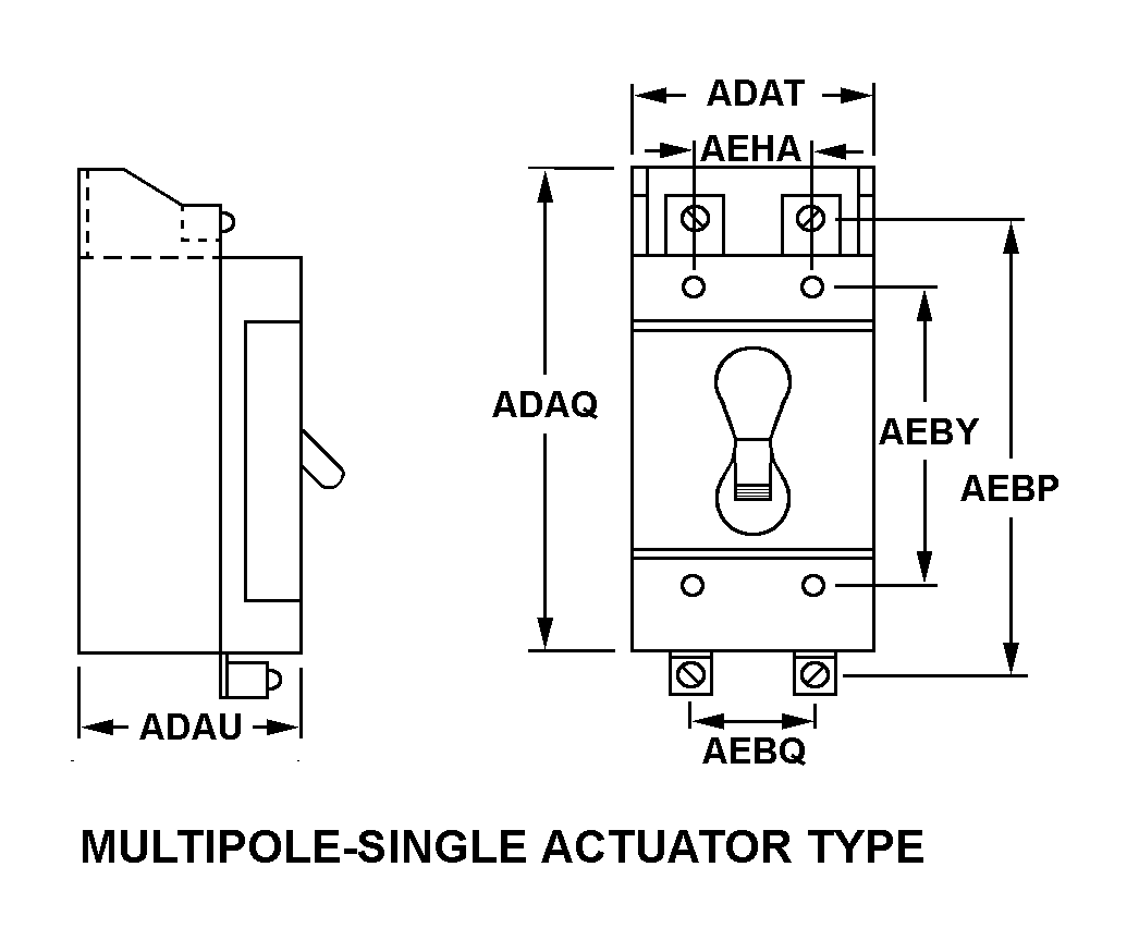 MULTIPOLE-SINGLE ACTUATOR TYPE style nsn 5925-01-442-1493