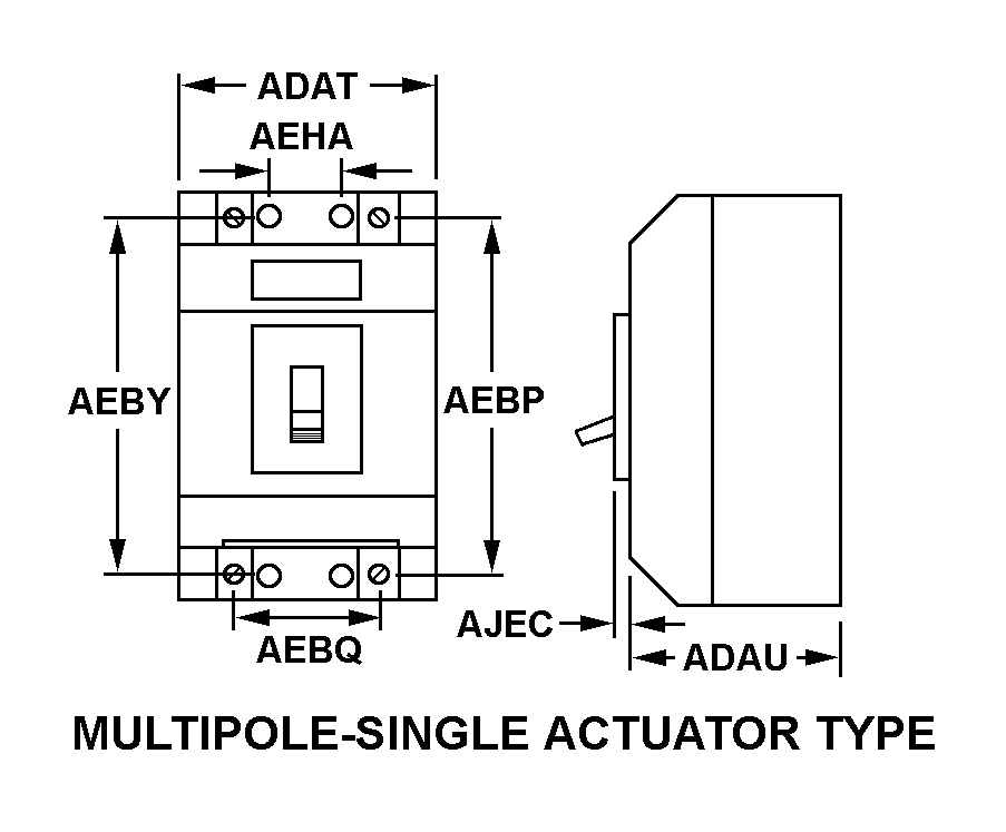 MULTIPOLE-SINGLE ACTUATOR TYPE style nsn 5925-01-442-1493