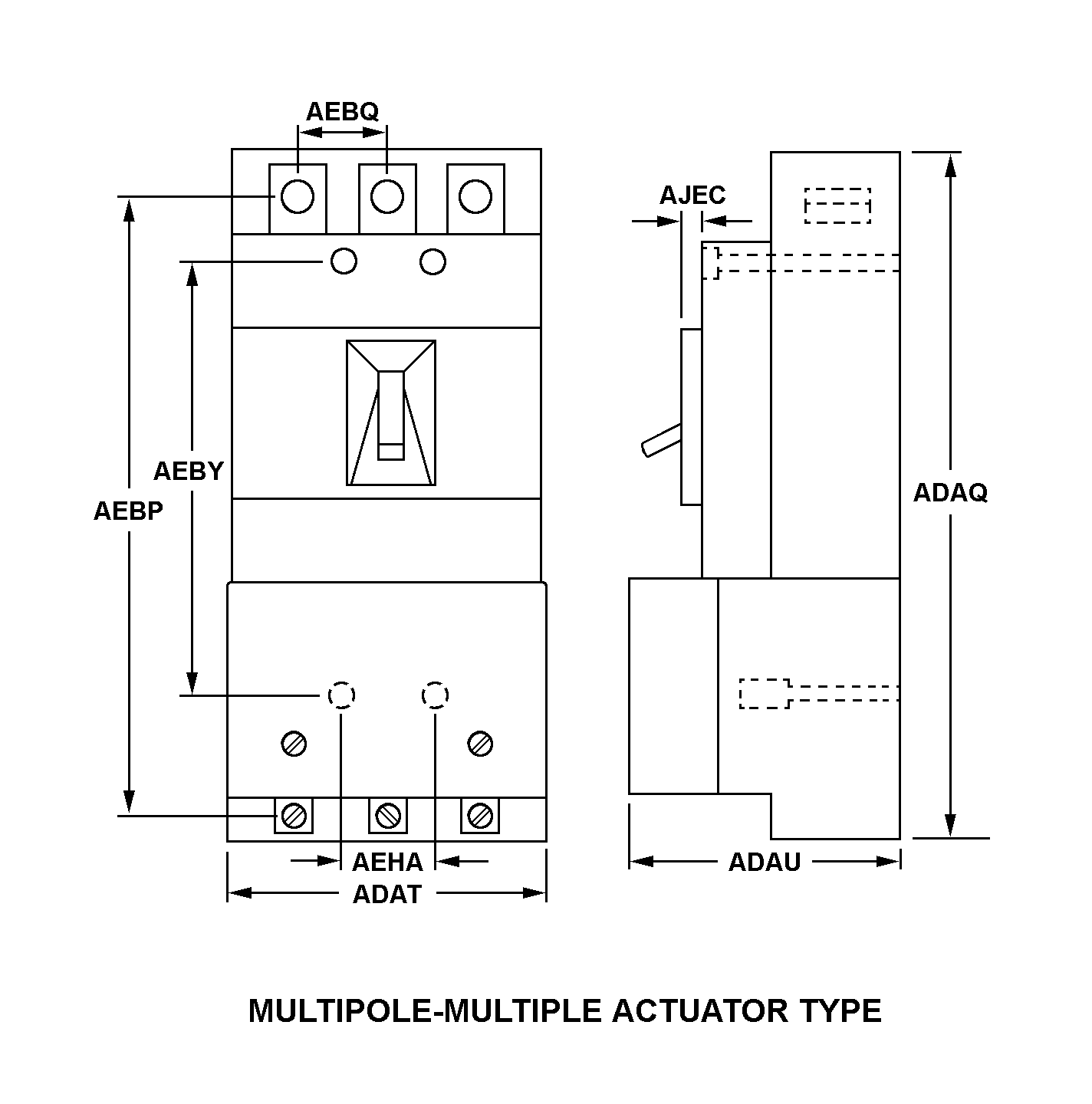 MULTIPOLE-MULTIPLE ACTUATOR TYPE style nsn 5925-01-076-3653