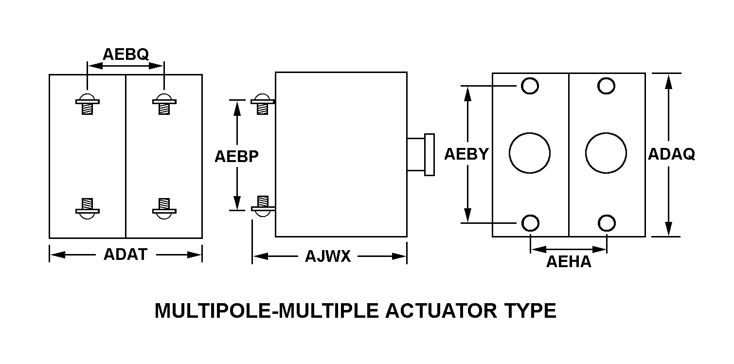 MULTIPOLE-MULTIPLE ACTUATOR TYPE style nsn 5925-01-213-4198