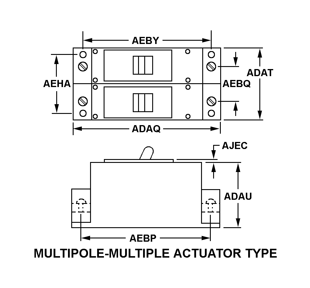 MULTIPOLE-MULTIPLE ACTUATOR TYPE style nsn 5925-01-213-4198