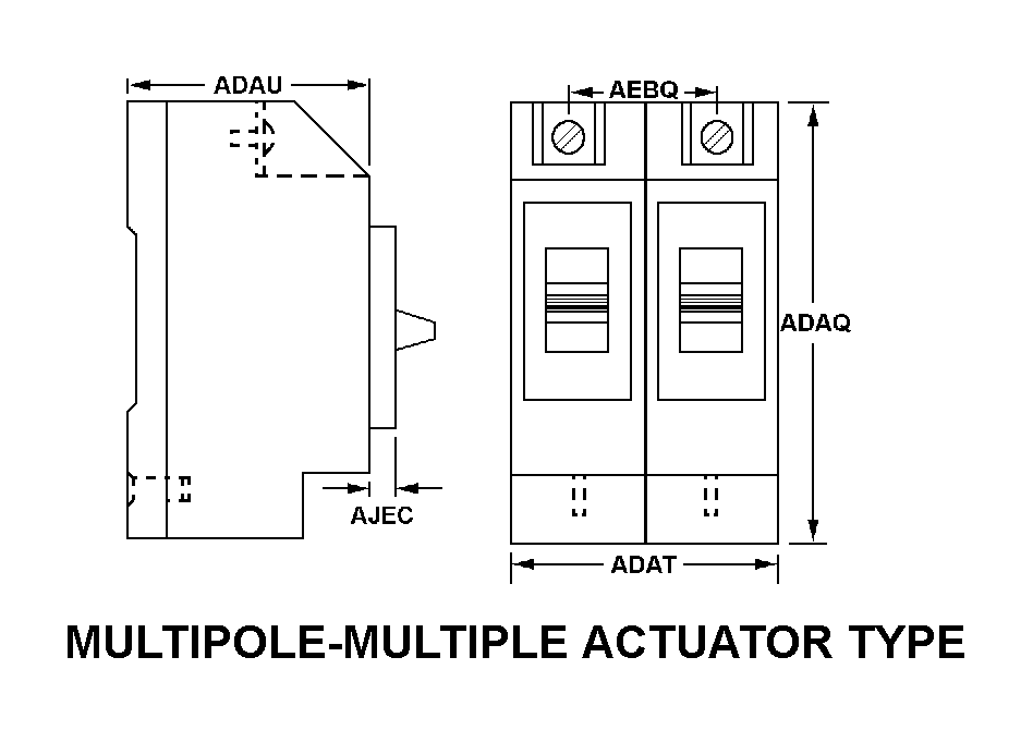 MULTIPOLE-MULTIPLE ACTUATOR TYPE style nsn 5925-01-076-3653