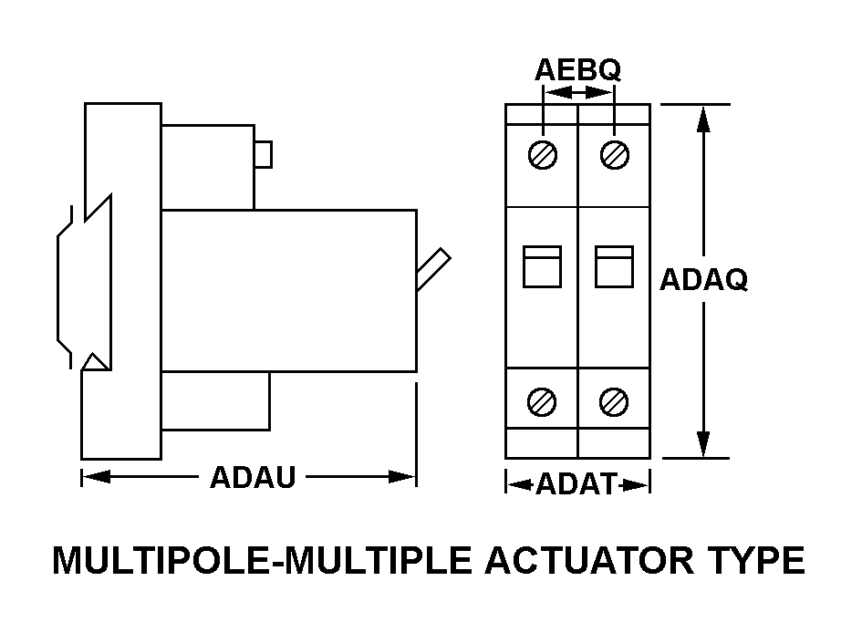 MULTIPOLE-MULTIPLE ACTUATOR TYPE style nsn 5925-01-462-5242