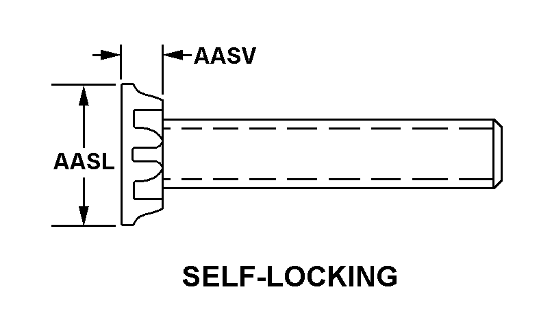 SELF-LOCKING style nsn 5307-01-235-8353